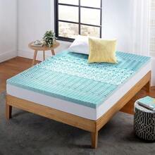 ZINUS Sobrecolchón Individual de Memory Foam Firme y Refrescante Que Ayuda a Conciliar el Sueño Garantía de 5 años - Azul - Ver 8