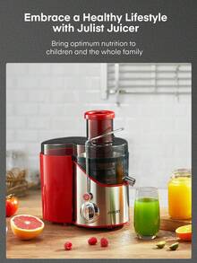 Juicer Machines, Juilist 3" Wide Mouth Juicer Extractor, For Vegetable And Fruit With 3-Speed Setting, 400W Motor, Easy To Clean - US A Type Plug(110-127V) - View 2