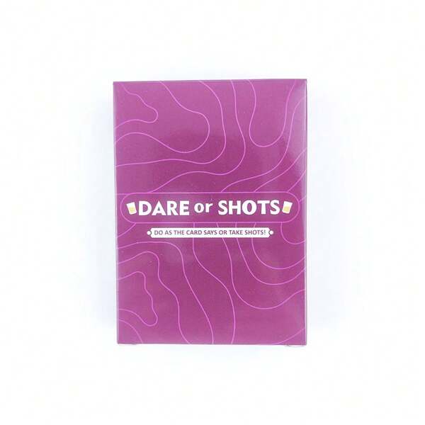 1pc Dare Or Shots Card Game - Ultimate Party Drinking Challenge For Friends' Cocktail Night, Game Night, And Social Gatherings - Hilarious Adult Interactive Game With Bold Questions - Perfect For Christmas, New Year, Valentine's Day Gifts