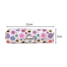 Looen Floral Crochet Hook Case - Lightweight Zippered Storage Organizer For Knitting Needles & Accessories, Perfect For Christmas/New Year Gifts, Sewing Storage
