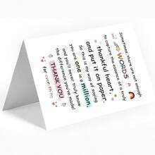 1pc Heartfelt Thank You Card (12cm X 17cm), Premium Paper, Thank Teachers, Mentors, Educators, Colleagues, Suitable For Appreciation, Graduation, Teachers' Day, Retirement, School - Capture The Genuine Gratitude