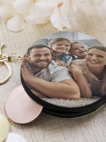 Chaveiro Personalizado com Foto, Carteira Personalizada para Homens, Carteira com Foto Personalizada para Mulheres, Carteira de Viagem Personalizável, Encantos de Bolsa, Encantos de Bolsa para Bolsas, Presentes de Aniversário, Chaveiro para Mulheres/Homens, Redondo, Aniversário, Decoração, Foto de Animal de Estimação/Casal/Família, Namorada, Namorado, Amigo, Estudante, Mãe, Presentes Únicos, Bolsas da Moda para Senhoras - Estilo A - Visão 5