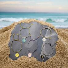 1 Pc Bohemian Woven Daisy Bracelets For Beach & Graduation Trips – Perfect For Gifting, Daily Wear, Bringing Luck & Good Wishes, Ideal For Beach Vacations & Graduation Parties
