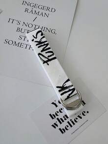 1 件男女通用白色朋克帆布腰带，秋季、万圣节