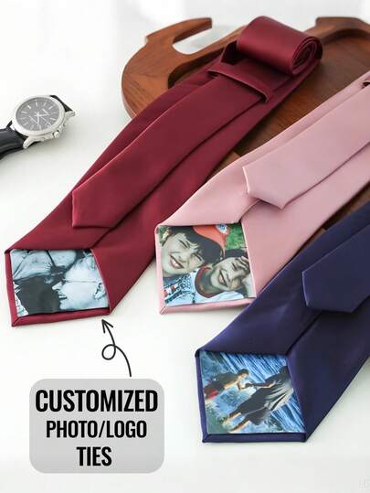 Custom Photo Tie Gift For Dad Fathers Day Gift Wedding Gift For Dad New Dad Gift Custom Ties Personalized Photo Tie,New Year Glamour