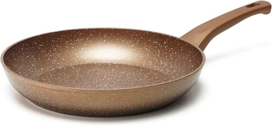 Innwewell Non Stick Frying Pan - Non Stick Skillet Frying Pans, Safe&No Toxic Egg Omelette Frying Pan, Large Nonstick Cookware Chef's Pan, Induction Compatible, PFOA Free(11inch, Gold) - 金色 - 查看 1