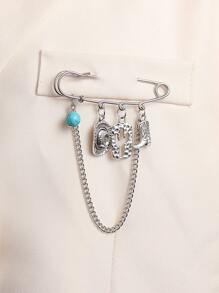 1pc Multi-Functional Brooch Pin, Turtle, Shell, Sea Star, Jellyfish, Hat, Cactus, High Heel Design, Fashionable Clothing Accessory