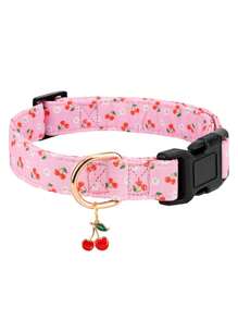 1pc Or 2pcs Fruit Patterns Adjustable Soft Dog Collar With A Little Fruit Charm For Small Medium Large Dogs Buckle Summer Spring Pet Collar For Indoor And Outdoor