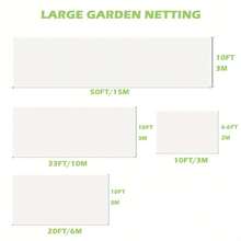 2 件 - 10x33 英尺/3x10 米花园防护超细网眼高架床屏温室蚊帐，超大白色超细网眼屏障 - 非常适合果树、蔬菜和蓝莓保护，花园网植物保护 - 彩色 - 查看 12
