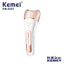 Kemei KM-6053 Women's Electric Hair Removal Device, 6-In-1 Multifunctional Ladies Shaver, Equipped With 6 Heads, Suitable For Face, Nose, Legs, Underarms, Hair Removal Tool, Portable Travel Eyebrow Trimmer, Halloween, Christmas Gift.