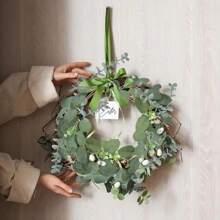 30/60 pièces 4 sortes de tiges de feuilles d'eucalyptus mixtes artificielles, feuilles d'eucalyptus dollar d'argent artificielles, pulvérisation de verdure artificielle fausse pour bouquet de mariage, centres de table, arrangement floral, décoration