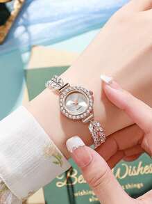 1/6pcs Simple & Casual Fashionable Women's Watch,Round Dial Pointer Quartz Watch A Gift For A Lady As A Gift For Students Returning To School