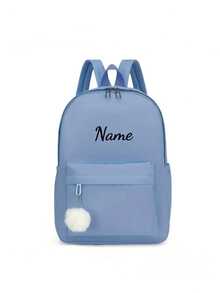 Customize Your Own Backpack With Personalized Name Or Holiday Greetings. Create Your Own Backpack. This New Back-To-School Backpack Features A Nylon Zipper Design, Casual And Versatile, Suitable For Teenagers,Multi-Functional,Ornamental,Letter,Stylish,Modern,Colorful,Cute,Adorable,Casual,Custom,Personalised,Unique,Customized,Ideal Gifts For Him,Ideal Gifts For Her