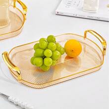 Set di 3 piatti in acrilico per frutta, ciotola per caramelle, piatti decorativi, piatti per antipasti a forma ovale, ciotola per snack, contenitore per noci e frutta, per feste, ristoranti, cucine, regali di Natale
