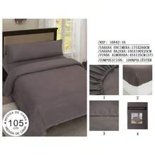 Conjunto de sábanas de color sólido de tres piezas, cómodo, suave y skin-friendly para un sueño tranquilo, disponible en múltiples tamaños.