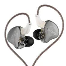 KZ EDC Pro 入耳式监听器，HiFi 立体声，舞台/工作室 IEM 有线隔音耳机，适合发烧友音乐家，可拆卸镀银线缆，包括便携包和舒适的记忆海绵耳塞（黑色） - 黑色 - 查看 11