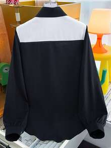 Fashionable Women's Versatile Casual Knotted Button-Up Blouse