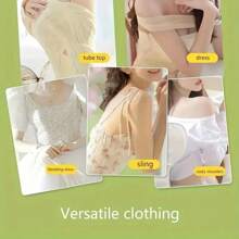 2 paia di reggiseni adesivi invisibili, reggiseni in silicone push-up senza cuciture e senza spalline, reggiseni schiena scoperta, reggiseni invisibili, reggiseni in silicone riutilizzabili e invisibili sulla schiena, reggiseni autoadesivi e anallergici per abiti da sera, abiti da sposa, costumi da bagno e abiti con schiena scoperta