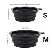 Tazón plegable para mascotas con tapa, tazón de agua/comida antiderrame para viaje para gatos y perros (Diseño desmontable con gancho para acampada y senderismo + Silicona fácil de limpiar)