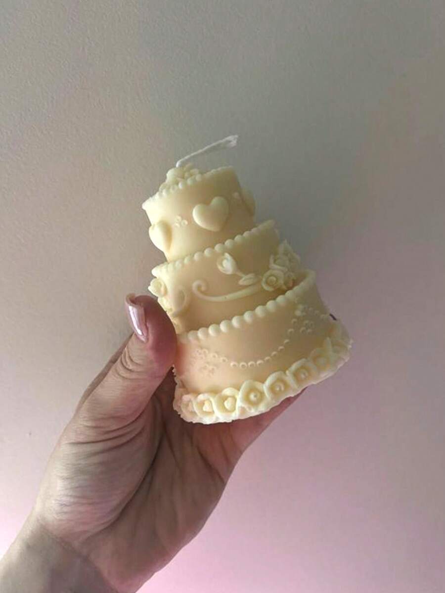 3 层心形和玫瑰花硅胶模具套装,适用于蜡烛、树脂工艺品 - 非常适合婚礼装饰和生日派对芳香疗法石 - 白色 - 查看 1
