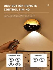 Creative Remote Control Night Light, Wireless Sensor Lamp For Bedroom, Bedside, Corridor, Staircase, Living Room, Garage, Bathroom, Kitchen, Birthday, Small Gift