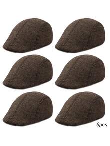 D EXCEED 1/3/6 PCS Newsboy Cap For Men | Vintage Outdoor Driving Hat For Camping, Golf, Travel, Working - Multicolor - View 18