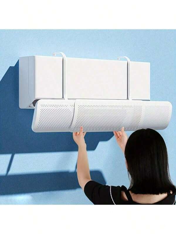 1 pièce Écran pare-vent de climatiseur, Couvre-bouche de prévention de soufflage direct, Déflecteur de climatiseur portable sans installation requis pour climatiseurs muraux
