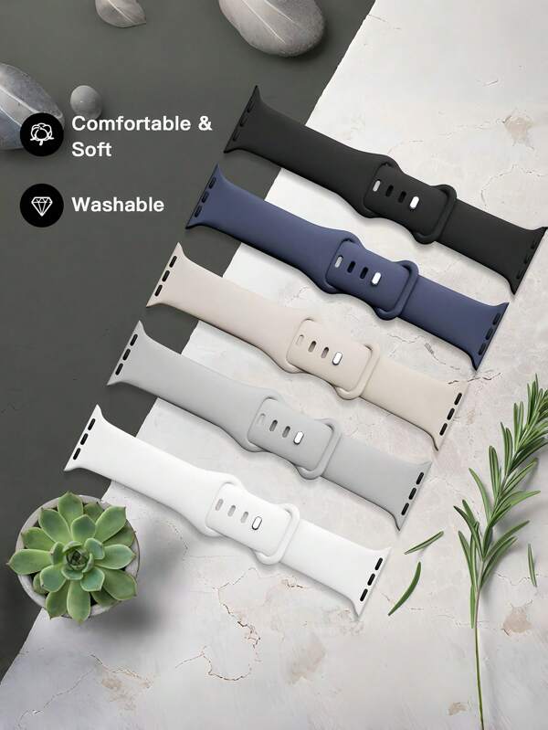 5 Packs FlexLock Sport Band Compatible With Apple Watch - Butterfly Clip, Feather-Light AirMesh Silicone Set For Teens & Youth | 15 VaporTone Colors | GradGift & PartyVibes Essential | Fits All Series 10 9 Ultra 8 7 6 5 4 3 2 1 38mm-49mm (38/40/41/42/45/46/49mm)