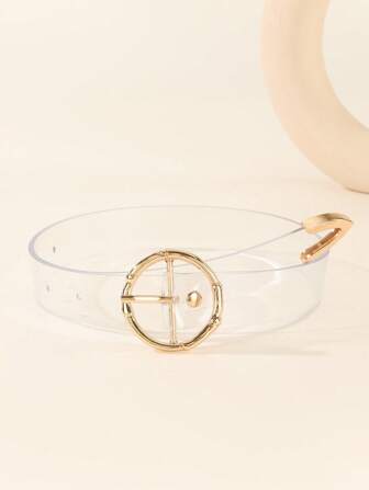 1 件女士休闲可调节竹扣腰带，适合日常穿着，夏季、秋季、万圣节