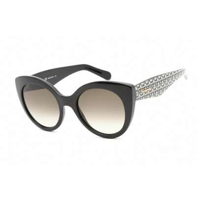 Mens Cat Eye Black Sunglasses With Grey Lens  SF964S 003