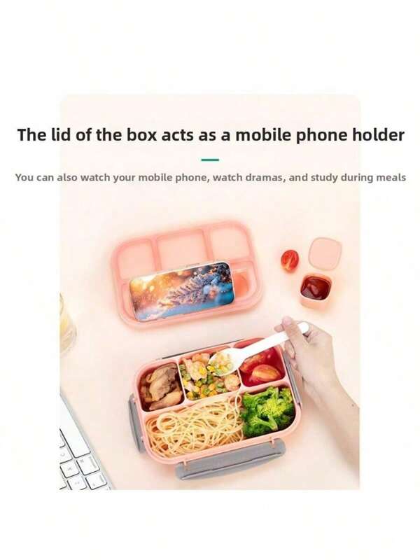 1PC Simple Lunch Box, Divided Lunch Box, Office Worker, Student, Kindergarten, Home, Outdoor, Thermal Lunch Box, Meal Box,School Supplies