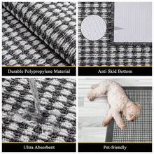 HEBE Kitchen Mat Sets 3 Piece Minimalist 3D Lattice Kitchen Floor Rugs With Non Slip Rubber Backing Machine Washable Farmhouse Runner Rugs For Laundry Hallway Doormat - 彩色 - 查看 4