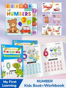 beartale 28页A-Z字母练习册，数学学习玩具，英语拼写单词，数学书，儿童字母和数字，儿童阅读游戏，学前写作练习册，防水纸，字母和数字学习百科全书，教学辅助工具，幼儿教育玩具，蒙特梭利教育，学习材料，课堂玩具，儿童游戏，学生用品，文具，小学用品，男孩，女孩，儿童生日礼物，返校礼物 - 彩色 - 查看 7