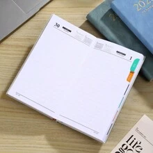 1pc A6 Size 2026 English Planner Book, 155 Sheets/310 Pages Daily Planner, Covering Jan 2026 To Dec 2026, PU Leather Soft Cover Notebook, Color Side Month Index, Applicable For Holiday Gifts, Birthday, And Daily Life Recording, School Supplies, Back To School