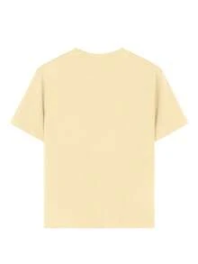 1pc Girls Casual Sunglasses Print Crew Neck Short Sleeve T-Shirt, Summer Student Young Fashion Cool Graphic Tee Stimulates Imagination & Self-Expression - Apricot - View 4