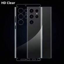 Folie de protecție pentru ecran spate compatibilă cu Samsung Galaxy S25 Ultra S24 Ultra S23 Ultra, folie de hidrogel de apă mată de înaltă definiție, cu margine completă, protecție auto-reparatoare împotriva zgârieturilor și bule în 48 de ore, impermeabilă, rezistentă la șocuri, anti-cădere, rezistentă la zgârieturi, anti-amprentă, acoperire completă