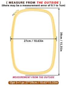 1 件矩形多色 DIY 刺绣箍，采用优质 ABS 材料制成，带有凹槽设计，可牢固固定刺绣面料，适用于万圣节、圣诞节装饰、书桌、床头、手机钥匙扣、包包挂件、汽车吊坠，适合儿童和成人刺绣工艺品