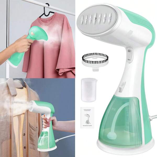 Vandise Instant Wrinkle Remover - 1500W Powerful Handheld Clothes Steamer | 300ml XL Capacity Water Tank Heats in Just 30 Seconds | Professional-Grade Stainless Steel Steam Iron | Perfect for Travel, Home & Office Use | Eliminates Stubborn Wrinkles from Shirts, Dresses, Curtains & More | Compact Yet Powerful Garment Care Solution