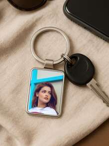 Personalised Keyring, Photo Keychain, Customized With Any Picture, Photo On Keyring, Keepsake Metal Key Ring With Giftbox