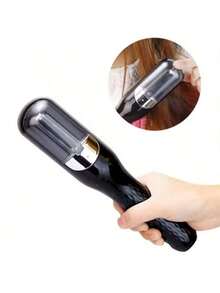 Rechargeable Portable Automatic Hair Clipper, Electric Hair Trimmer, Damaged Hair Repair Device, Suitable For Women And Girls - Black - View 12