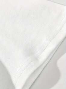 Modernathink Members Club Graphic Tee, Cotton Blend, Casual Crew Neck, Short Sleeve, Long Length, Loose Fit, Knit Fabric, Alphabet Pattern, With Applique Detail, For Spring/Summer