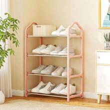 1pc 4 Tier Shoe Rack Organizer - Free-Standing Shoe Storage Cabinet For Closet, Front Door Entrance, And Entryway - Easy To Install And Space Saving