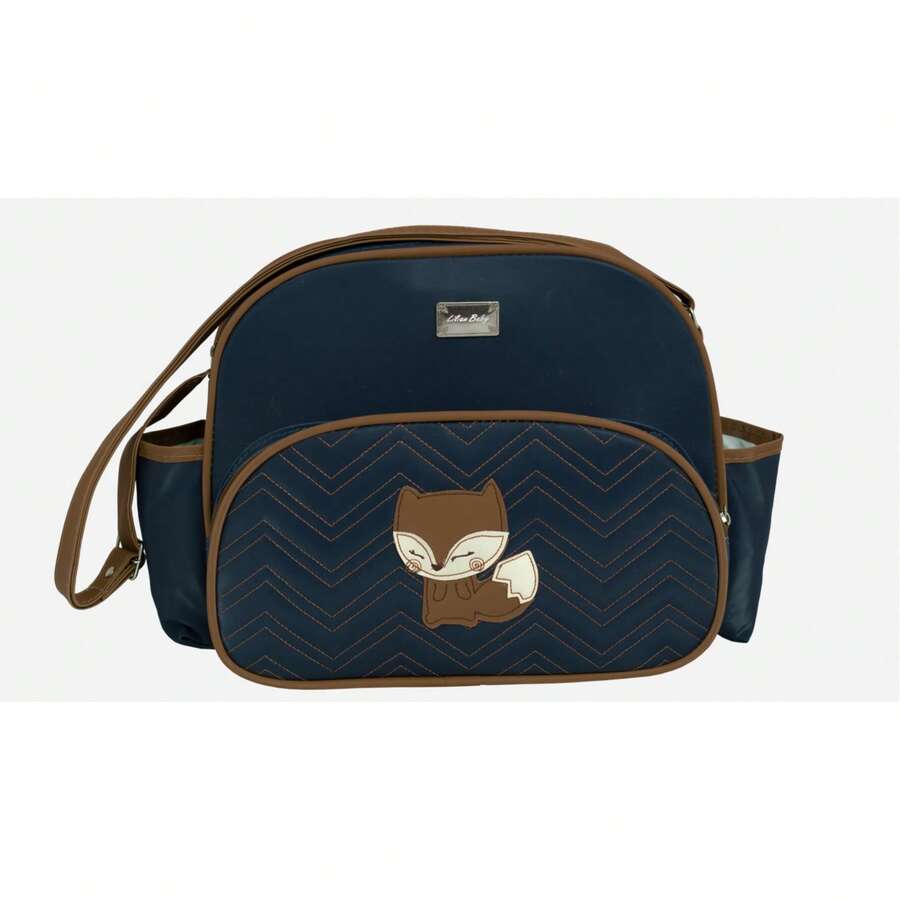 Frasqueira Maternidade Raposa Com Bolsos - Azul Marinho - Visão 1