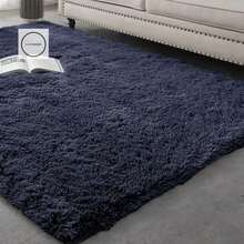 Alfombra Decorativa 200*150cm Sala De Estar Y Dormitorio - Azul Marino - Ver 9