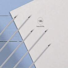 316 不锈钢无菌一次性穿刺针，12G/13G/14G/16G/18G/20G，适用于耳、鼻、肚脐、唇部穿刺、纹身