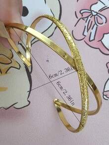 1 件简约奢华可调节腰部设计手链，时尚星空水钻不锈钢情侣手链，优雅精致的开口袖口手链适合日常和派对佩戴（由于灯光原因可能会出现轻微色差，但不影响产品）