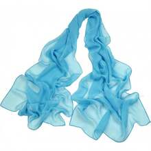 2025PANTONIGHT Long Chiffon Sheer Scarf For Womens - 058 Plain Blue - View 2