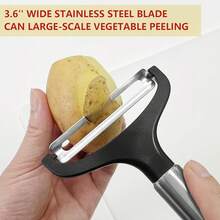 Cabbage Peeler For Kitchen' Wide Mouth Vegetable Peeler' Stainless Steel Fruit Shredder Slicer With Non-Slip Handle And Sharp Blade - Cabbage Peeler - View 4