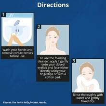 Eyelid Foaming Cleanser - Fast Stye Eye Relief - Formula With Tea Tree Oil - Daily Eyelid And Eyelash Wash Stye Eyes, Eyelash, & Skin Dryness (3.38 Fl Oz) - 100mL - 1 - 查看 3