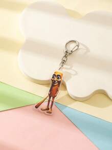 1 Pc Acrylic Strange Italian Silly Animal Shan Hai Jing TungTungTungTung Sahur/Tralalero Tralala/Lirili Larlla/Bombardiro Ctocodilo/Boneca Ambalam//Brr Brr Patapim Character Style Theme Keychain Pendant Backpack Ornament/Bag Accessories/School Bag Accessories/Purse Pendant/Friend's Gifts